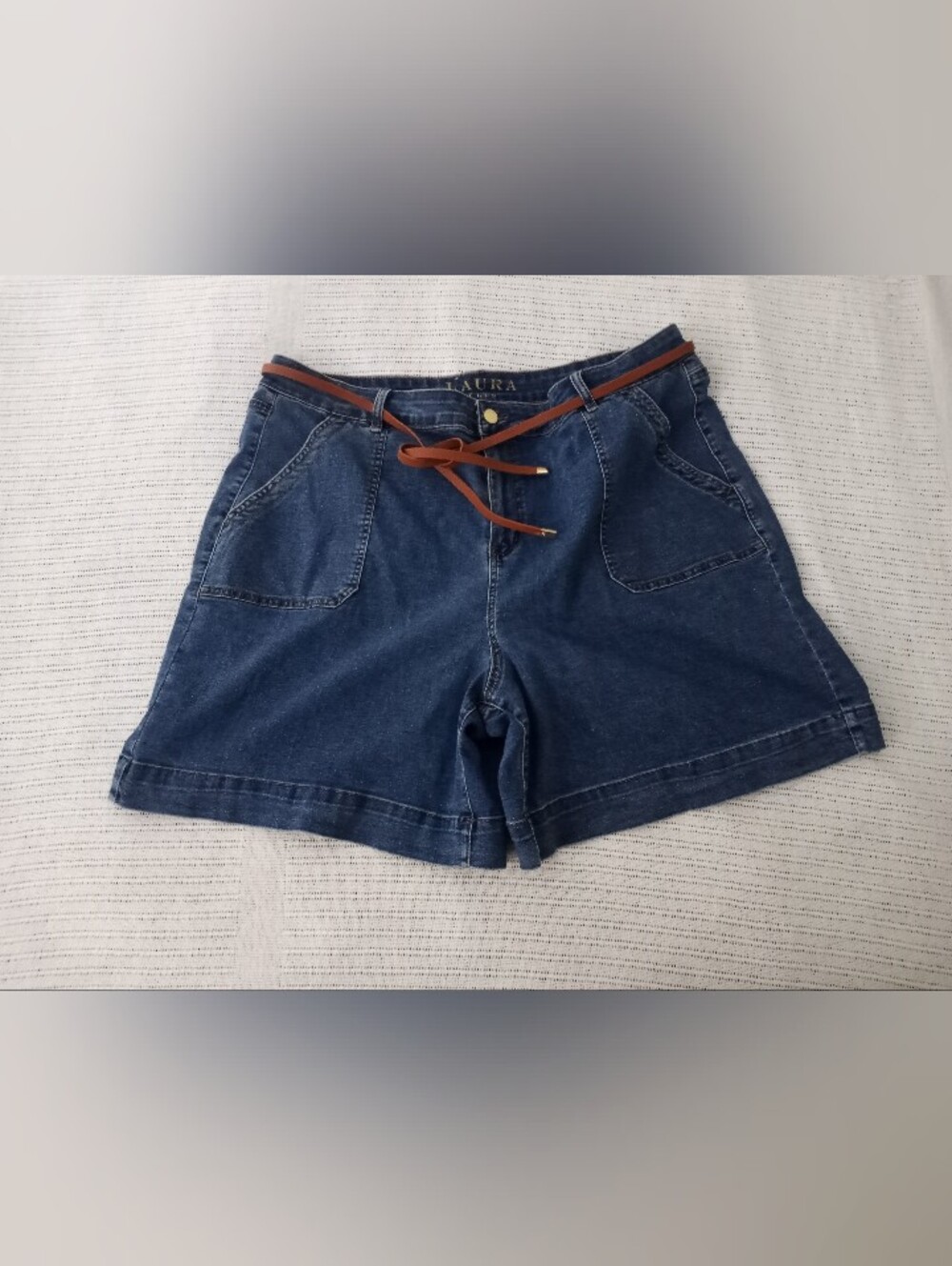 👑LAURA PLUS Plus Size Shorts With Belt👑
